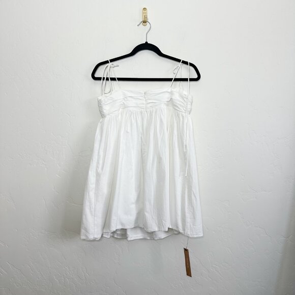 Reformation | NWT Catarina Cotton Mini Dress in‎ White size 8 - Picture 10 of 14